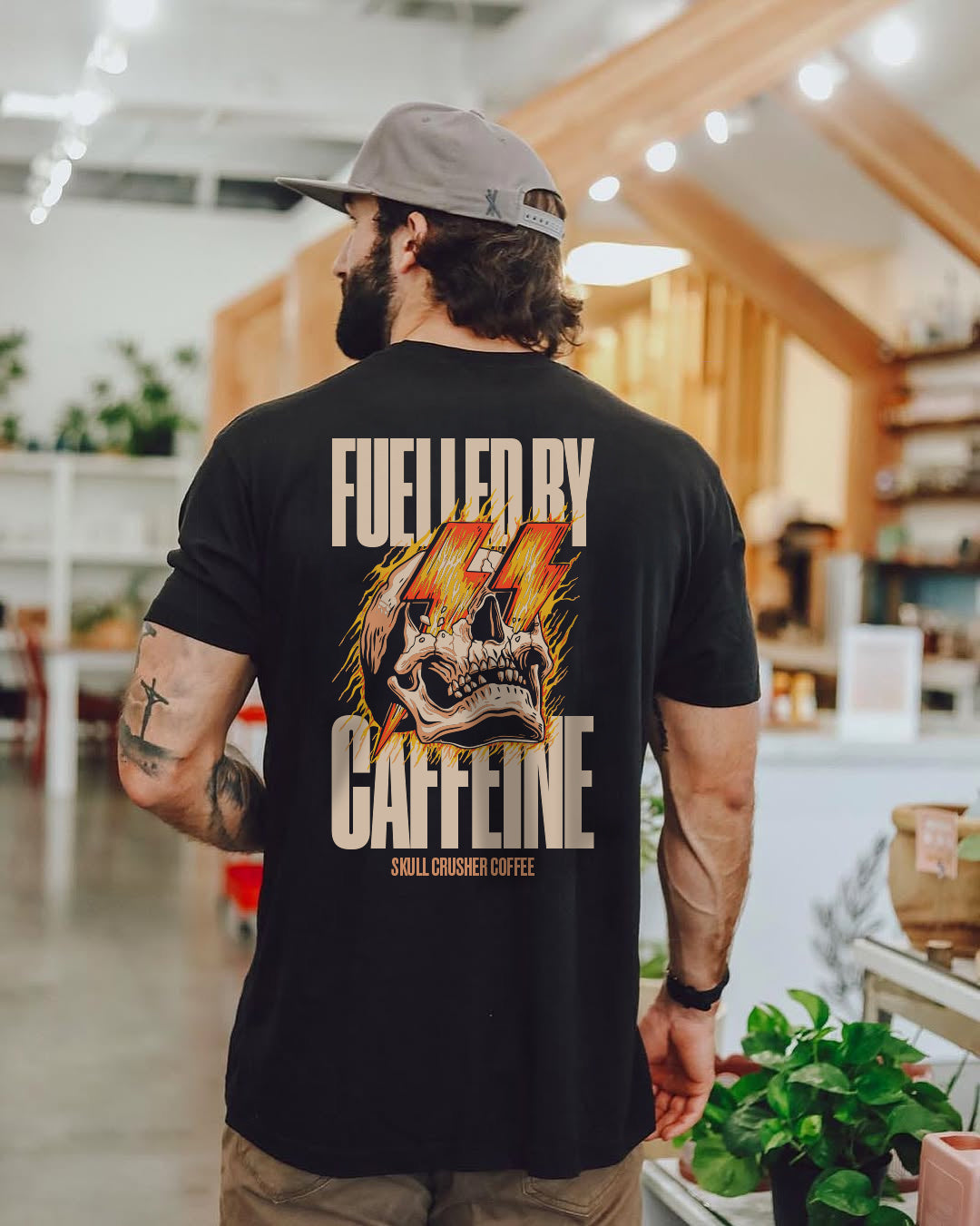 Fuelled By Caffeine V2 - Black T-Shirt