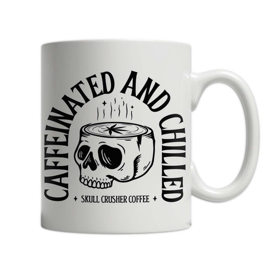 » 11oz White Mug - Caffeinated and Chilled (100% off)