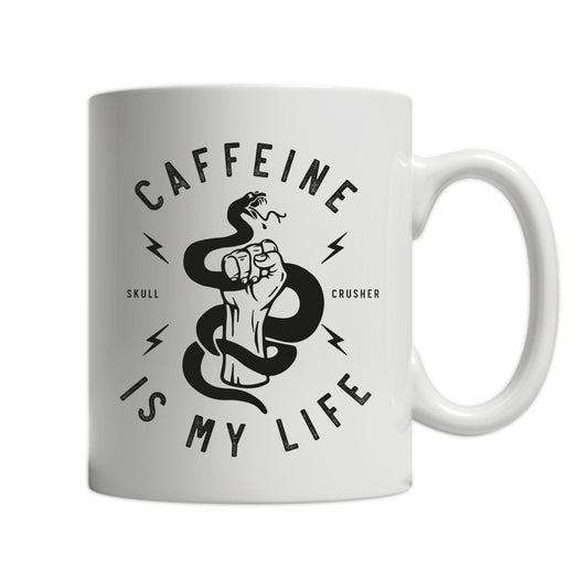 » 11oz White Mug - Caffeine is my life (100% off)