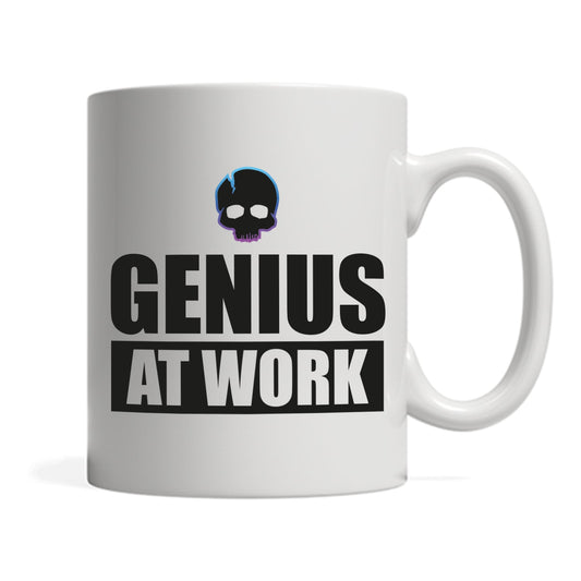 » 11oz White Mug - Genius At Work (100% off)