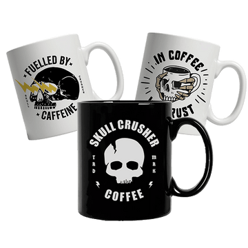 skull crusher coffee mug collection