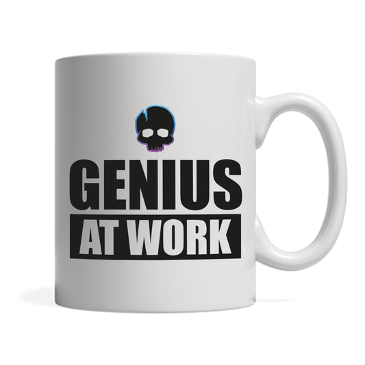 11oz White Mug - Genius At Work